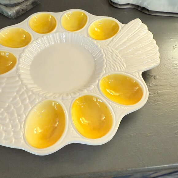 Vintage Ceramic Chicken Egg Platter - Picture 7 of 9